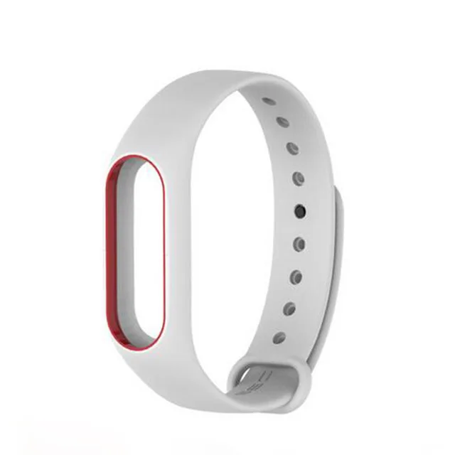 WhiteRed Браслет для xiaomi mi band 2 ремешок силиконовый ремешок mi band 2 браслет напульсники ремешок на запястье для xiaomi mi Band 2 - Цвет: WhiteRed