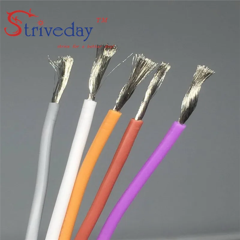 Гибкий резиновый силиконовый провод 5 метров 16 4 фута awg луженая медная леска DIY