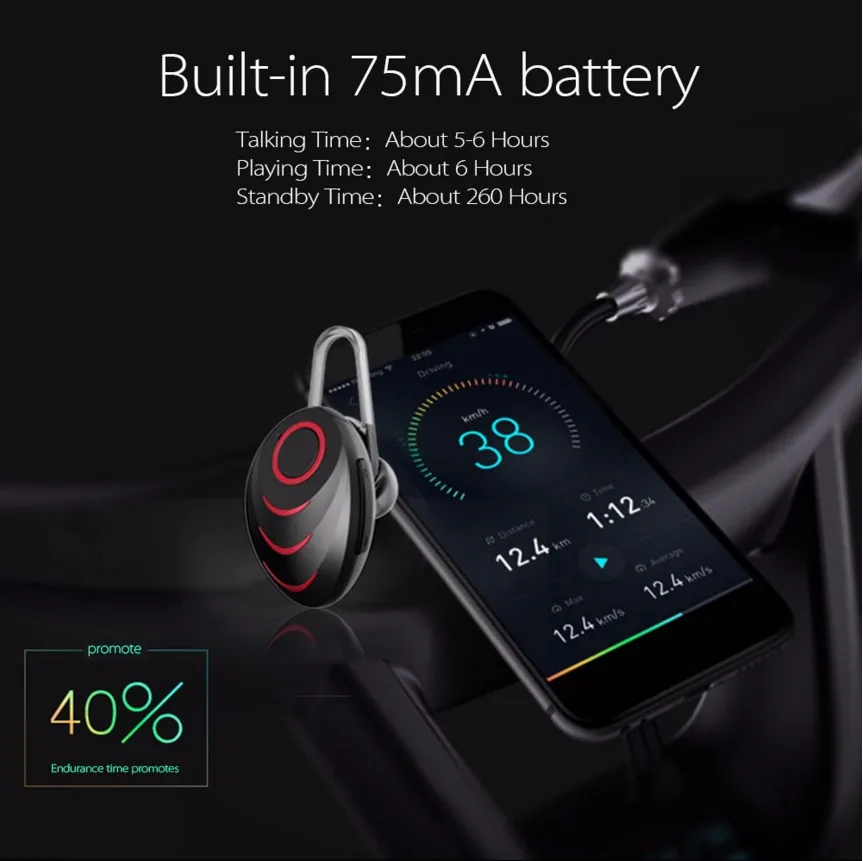 A3 Bluetooth Наушники Гарнитура Автомобиль Громкой Микрофон Голосового Управления