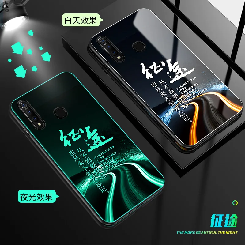 style 07 ДЛЯ vivo Z5X чехол Роскошный светящийся жесткий закаленное стекло защитный чехол на заднюю панель для vivo z5x Z5 X vivo z5x полное покрытие оболочки - Цвет: style 07