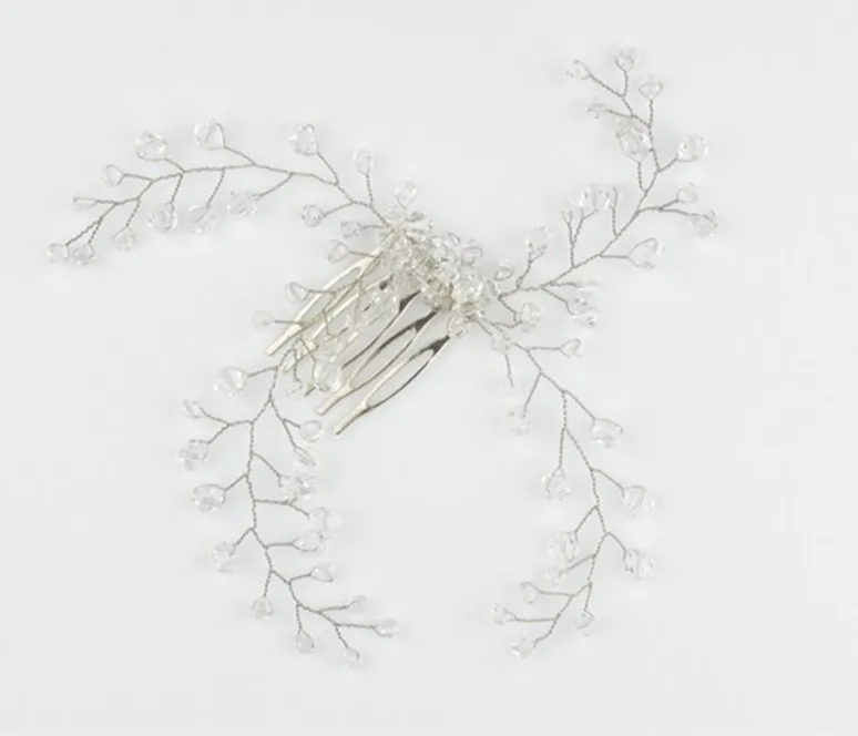 Расческа для волос с кристаллами, свадебные украшения, ободки с прозрачными цветами, новая тиара для невесты.