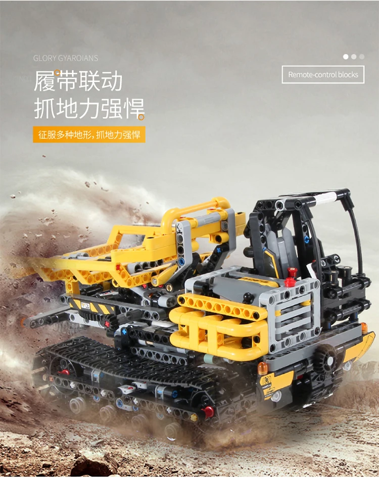 Формы King Technic блоки 13034 13035 Rc кирпич с App контроль Gory Gyaroians Строительная команда магазин грузовик