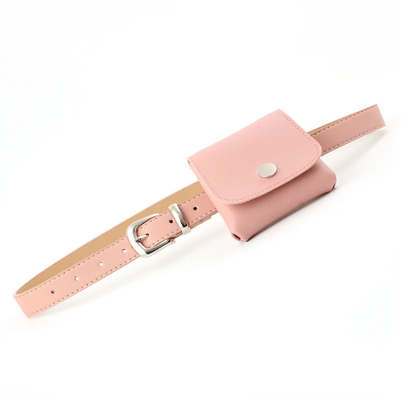 pink waist bag Женские Модные поясная сумка кожаная поясная сумка женская, одноцветная из искусственной кожи диких регулируемый нагрудный сумки AN1100 - Цвет: pink waist bag