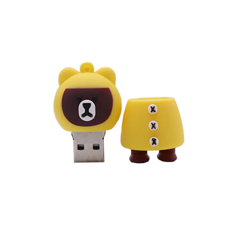 флешки 100% реальная емкость usb flsh 4 GB 8 16 ГБ 32 64 одежда с изображением мишки/Кролик