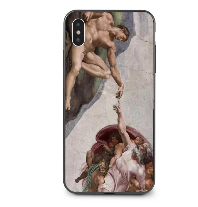 David арт цветные чехлы для телефонов iphone X XS SR Max Мода Мона Лиза мягкая Вернуться ТПУ