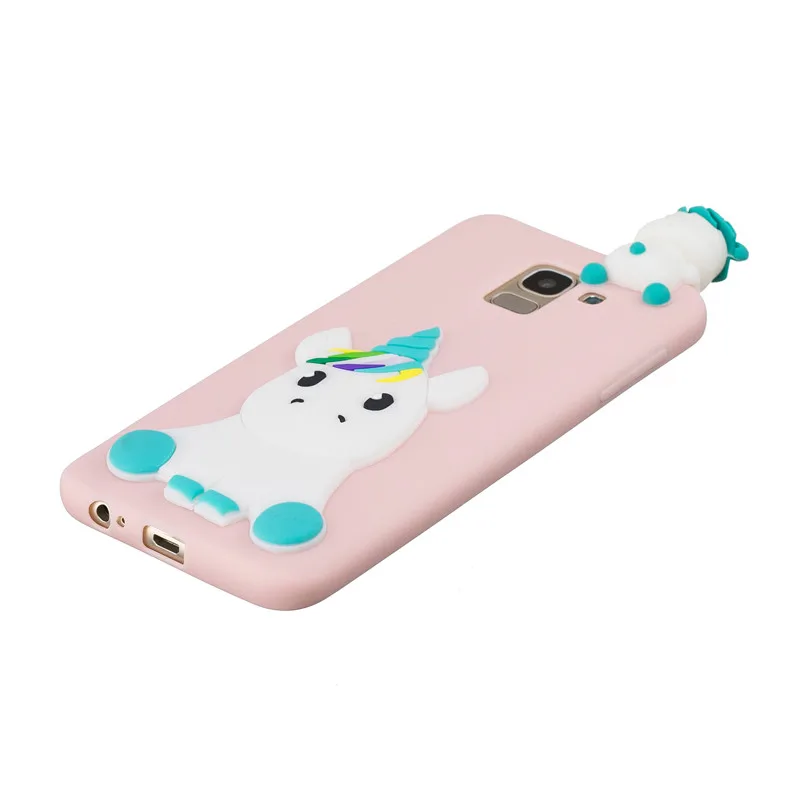 J6 + Мягкий силиконовый чехол для Samsung Galaxy 2018 3D DIY Единорог панда Plus