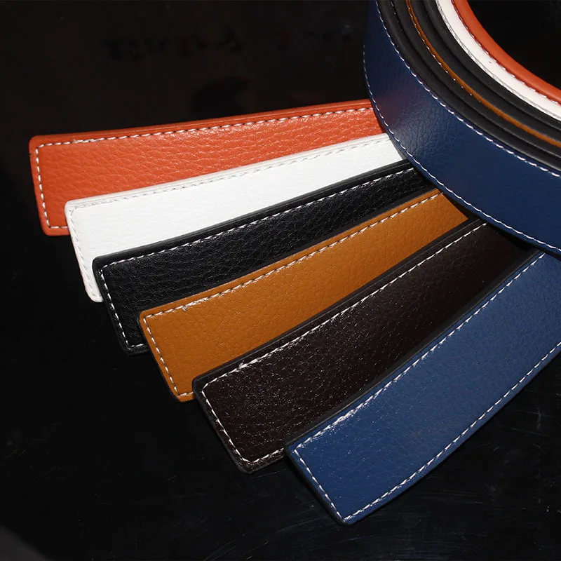 L2016121 мужской двусторонний ремень с пряжкой модный кожаный | Аксессуары для