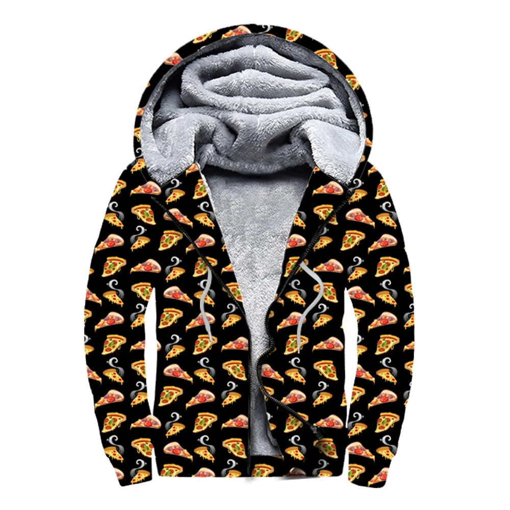 

2018 hot Man zipper hoodies digital printed for Christmas thick autumn winter hooded hoodies, free design, dropshiping home