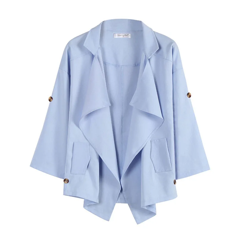 Новинка 2019 года Для женщин модное пальто Дикий нагрудные нерегулярные длинными