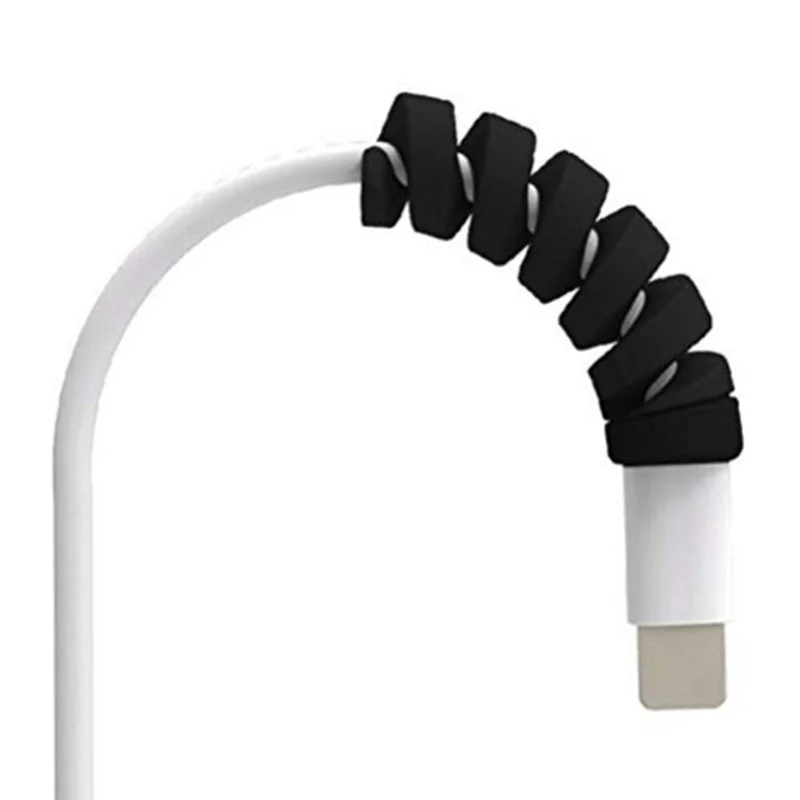 10 шт. силиконовый спиральный протектор кабеля для iphone Usb устройство зарядки