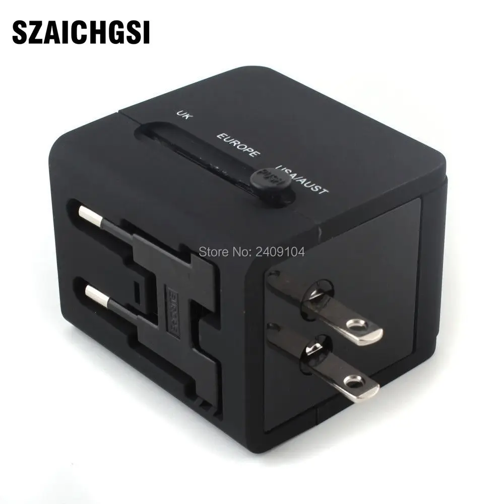 SZAICHGSI 2 USB порта всемирно известный адаптер для путешествий AC К настенное зарядное
