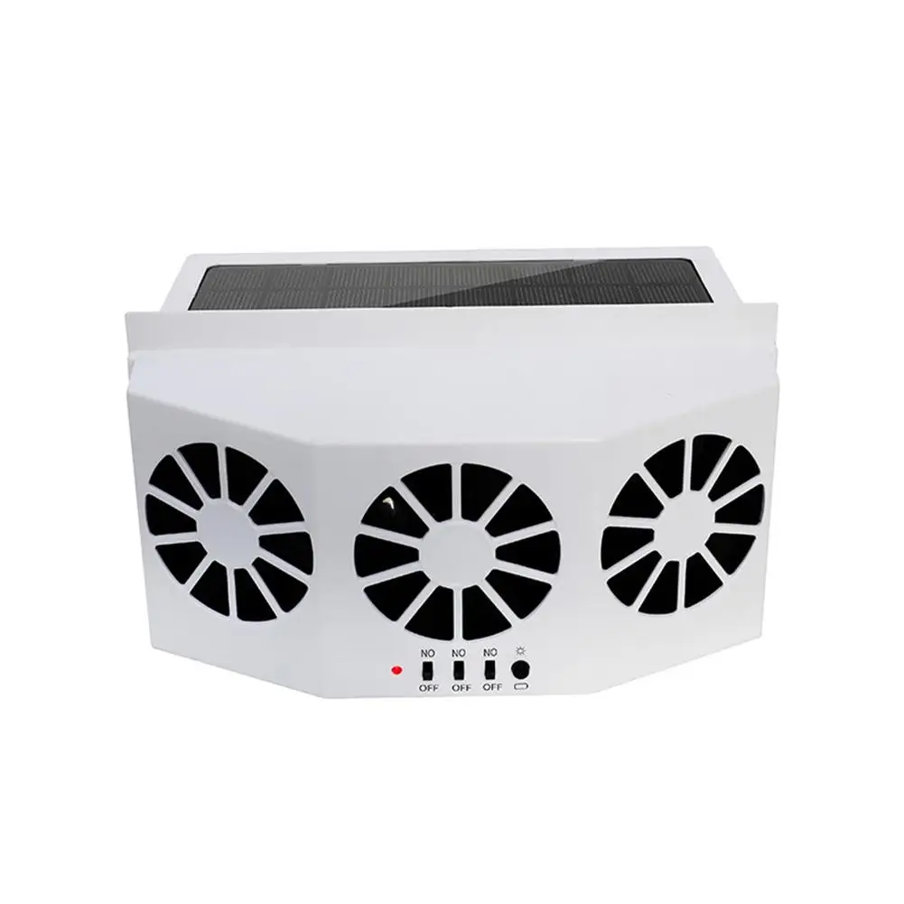 Solar Powered Car Vehicle Ventilation Exhaust Air Summer Cooling Fan Radiator |