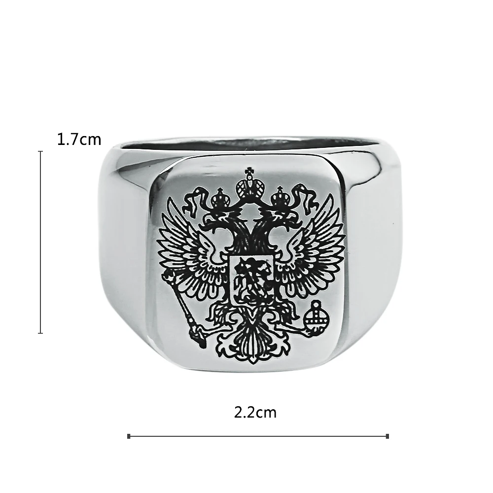 Европейский и американский панк масонских двуглавый орел StainlessSteel кольцо