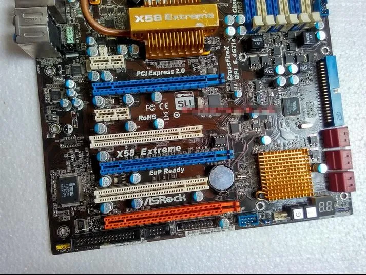 LGA 1366 для Intel материнская плата для ASRock X58 Extreme DDR3 24GB SATA II X58A UD3R системная плата для настольных ПК