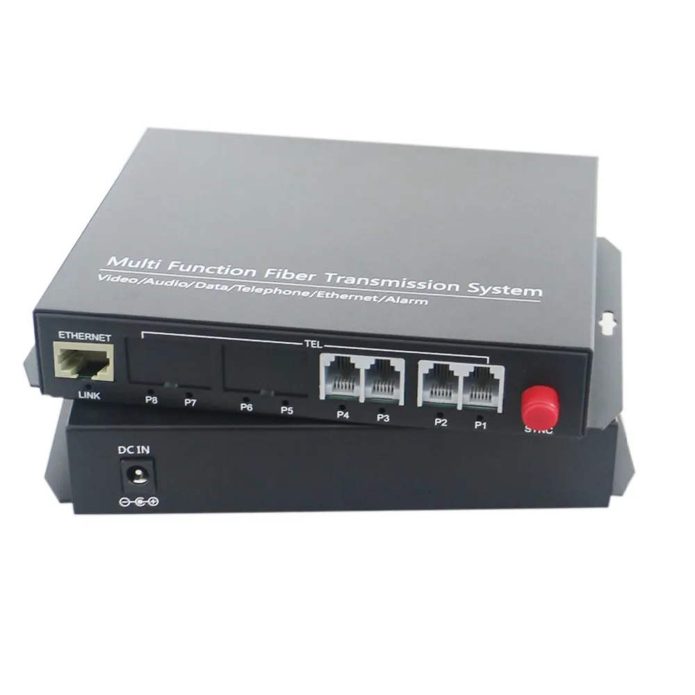 4-канальный PCM передатчик для голосового телефона волоконно-оптический медиа