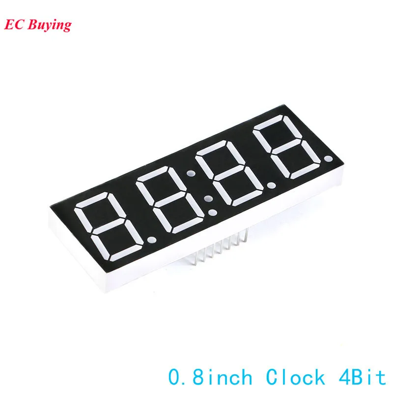 1 шт. 4 битные 7 сегменсветодиодный светодиодные часы 0 8 дюйма|7 segment led clock|segment