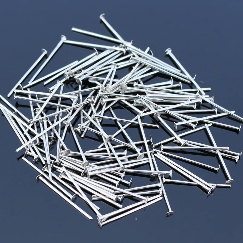 

D012 Flat Head Pins Metal Pin Agulhas Para Artesanato Pins Findings Jewelry Making Supplies Pin For Beading Necessaire 20mm