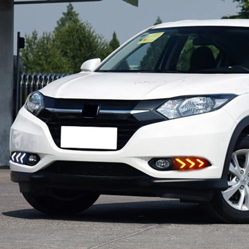 ROADOT автомобиля светодиодный drl для Honda вариабельности сердечного ритма HR V 2014 2015
