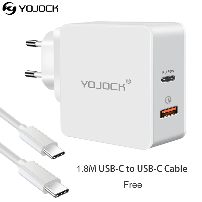 Зарядное устройство YOJOCK USB Type C PD 48 Вт адаптер питания QC3.0 настенное зарядное для