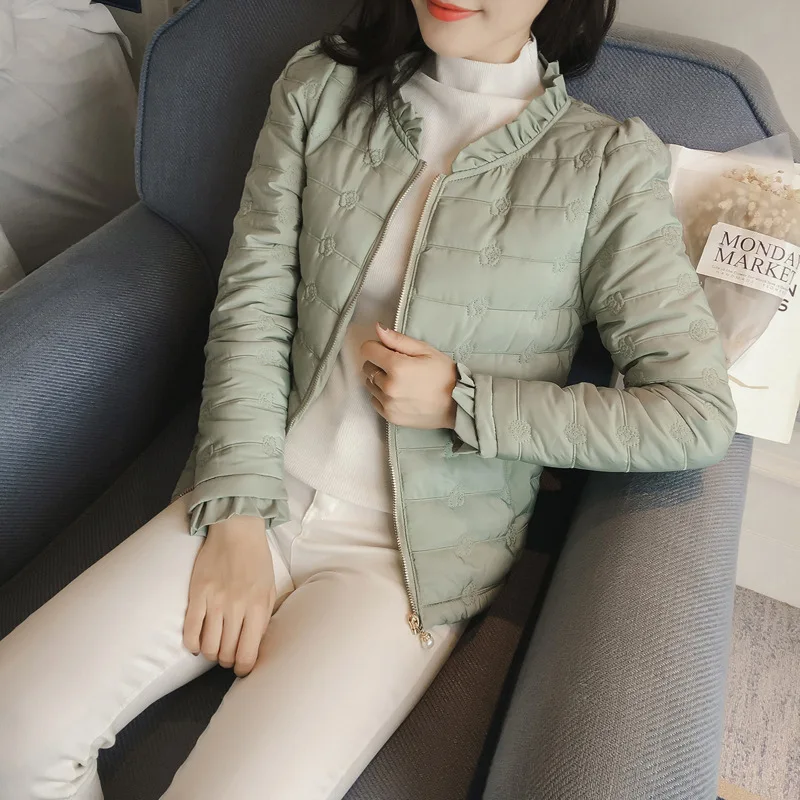 

2018 female jackets coat winter cotton short edition show thin ladies cotton padded jackets coat winter jacket women