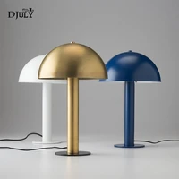 nordic designer golden mushroom led table lamp for bedroom study living room home deco bedside reading light nightstand lamp