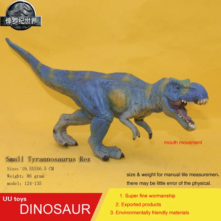 

Hot toys small blue Tyrannosaurus Rex Jurassic Plastic Dinosaur Toys Model Action Figures Boys Gift toys for children