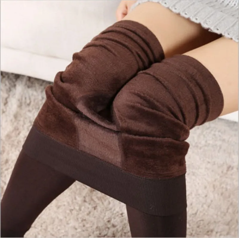 

New women ladies autumn warm winter high waist solid long leggings fashion casual Fleece Lined Stretchy slim Leggings long pants