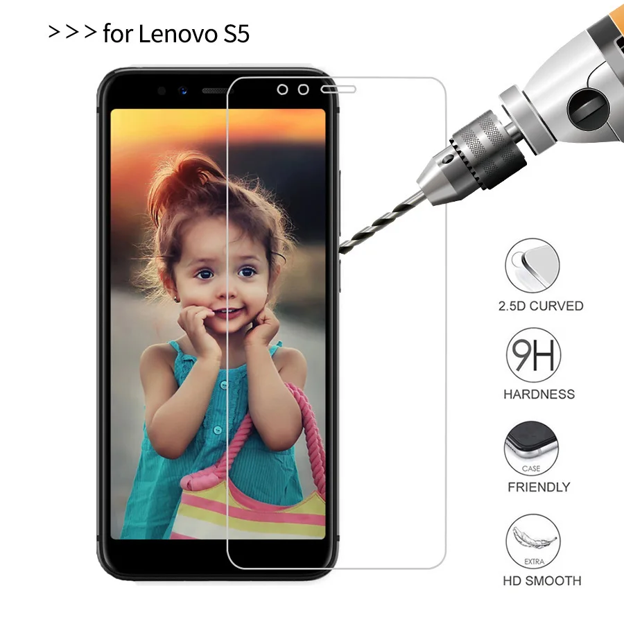 2.5D Закаленное стекло для Lenovo S5 Защитная пленка 9H Взрывозащищенный ЖК-экран