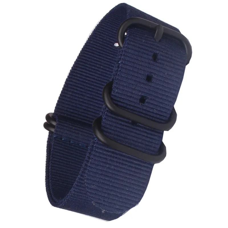 Navy Blue Купить 2 получить скидку 10%) Nato черное кольцо Пряжка 18 мм 20 мм 22 мм 24 мм Ремешки для наручных часов для мужчин и женщин ремешок для наручных часов Ремешок Пряжка zulu - Цвет ремешка: Navy Blue