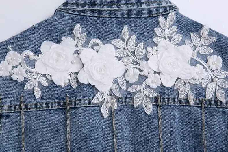 

Rlyaeiz Europe Spring Short Denim Women's Vest 2019 Summer Fashion Tassel Denim Vest Blue Color Basic Sleeveless Jeans Jackets