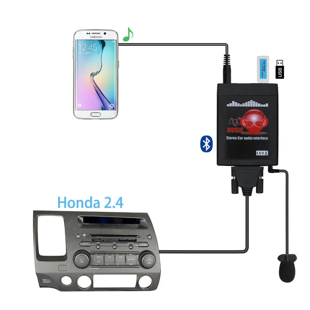 USB адаптер Автомобильный MP3 AUX Bluetooth стерео CD Changer автомобильный аудио интерфейс