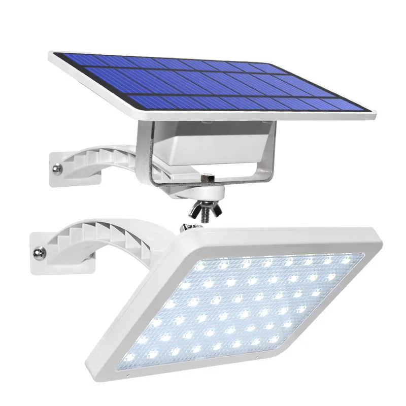 48LED split white 48 Светодиодный с двойной головкой солнечный светильник радар Датчик Точечный светильник водонепроницаемый открытый Солнечный садовый светильник супер яркий двор Светодиодная лампа-прожектор - Испускаемый цвет: 48LED split white