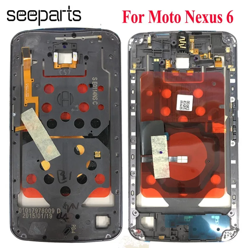 5,96 ''для Motorola nexus 6 XT1100 XT1103 средняя Рамка передняя рамка; Лицевая панель корпус чехол для Moto nexus 6 средняя рамка