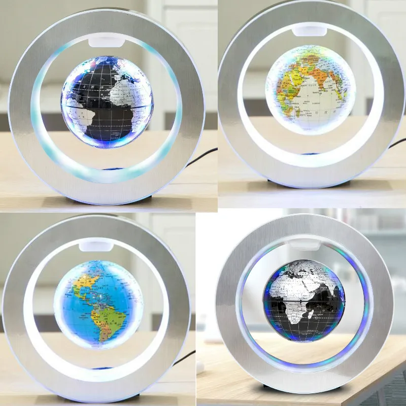 Novelty Round LED World Map Floating Globe Magnetic Levitation Light Antigravity Magic/Novel Lamp bola de plasma Dec plasma ball