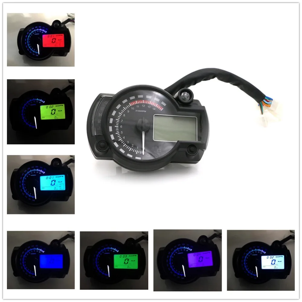 Универсальный мотоциклетный счетчик цифровой одометр с ЖК дисплеем и подсветкой