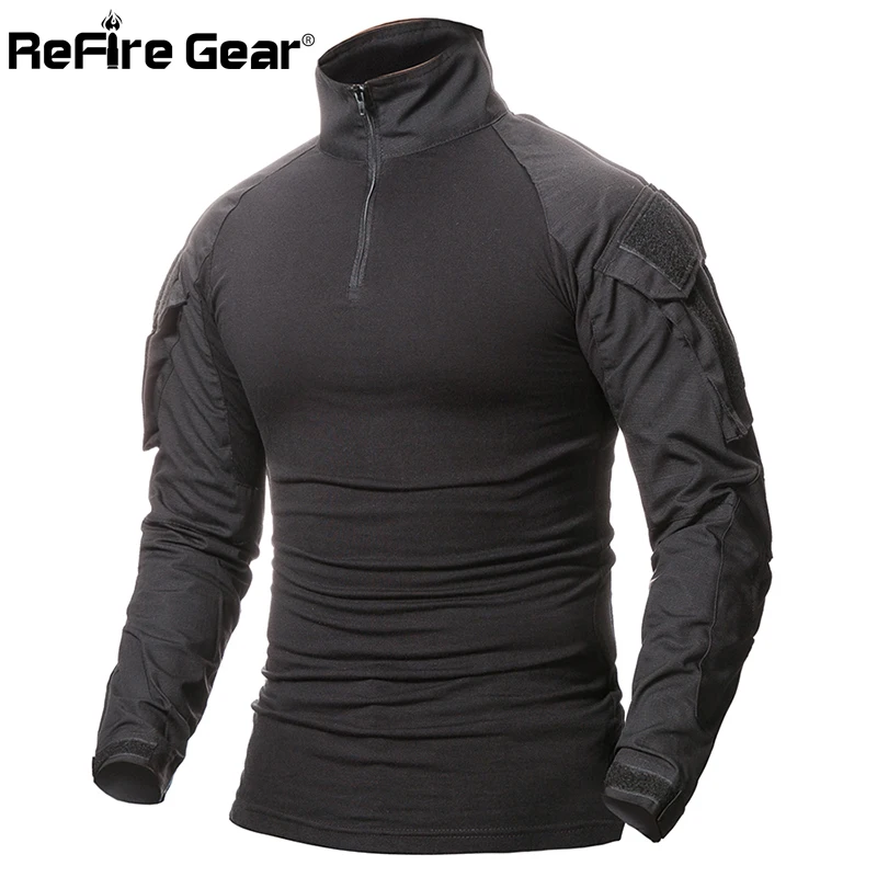 ReFire Gear тактическая камуфляжная Военная футболка для мужчин Мультикам армейская