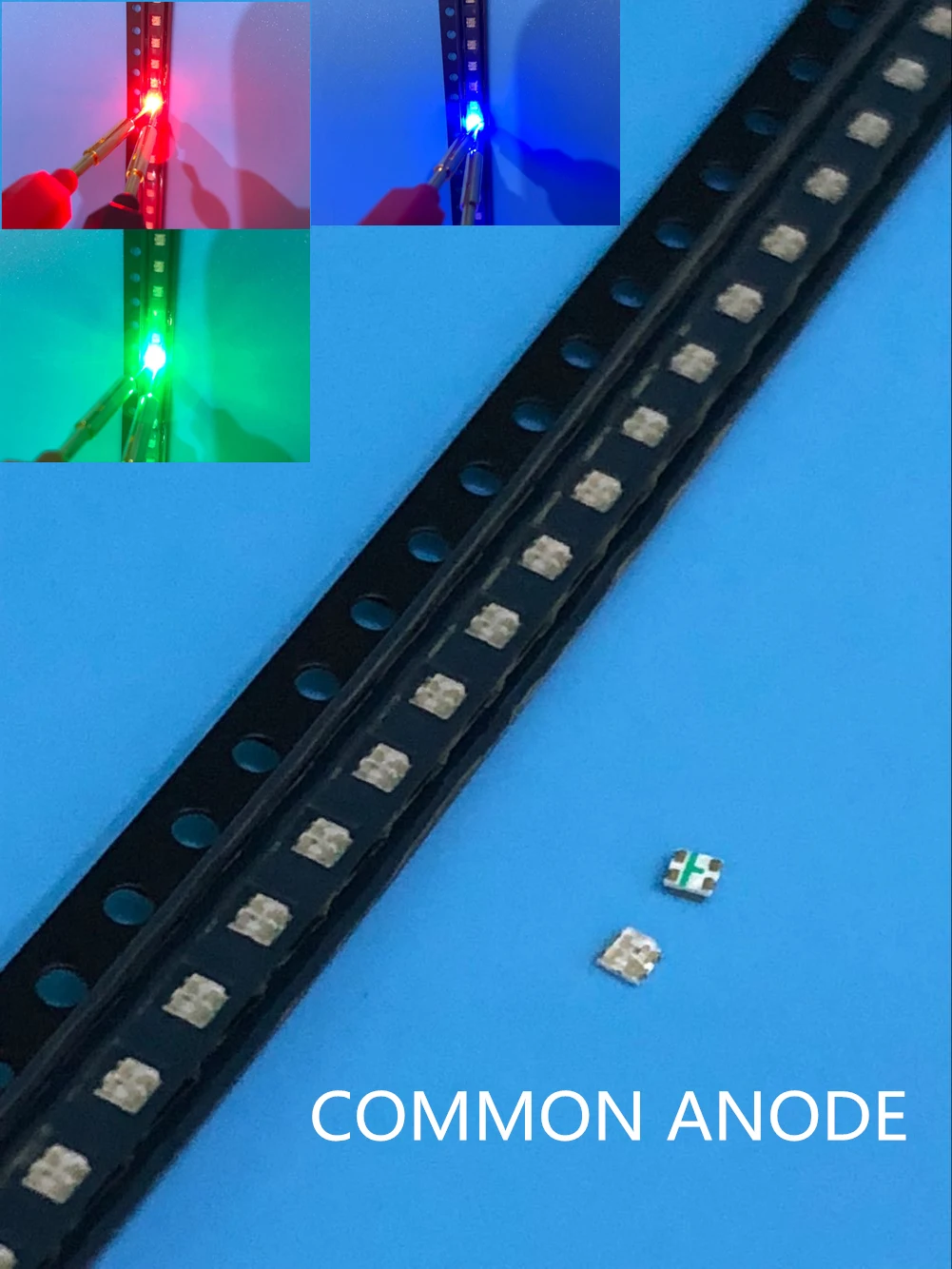 BIN 2 100 шт./лот SMD 0603 RGB Полноцветный 0805 красный/зеленый/синий общий анод
