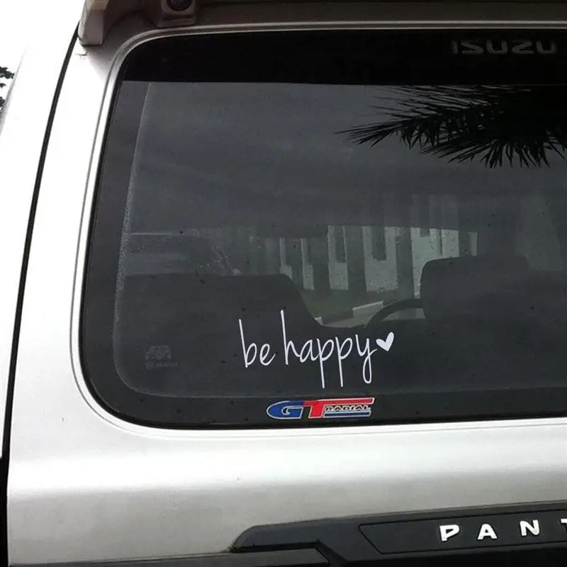 14x7 5 см Автомобильная наклейка s Be Happy Decal Виниловая для Windows автомобилей стен