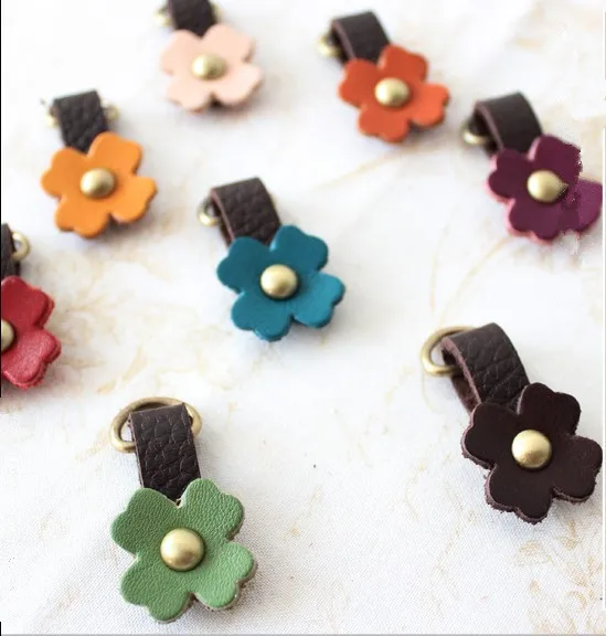 5 шт./лот съемник молнии Четырехлистный Клевер/коровья спилка молнии/застежка