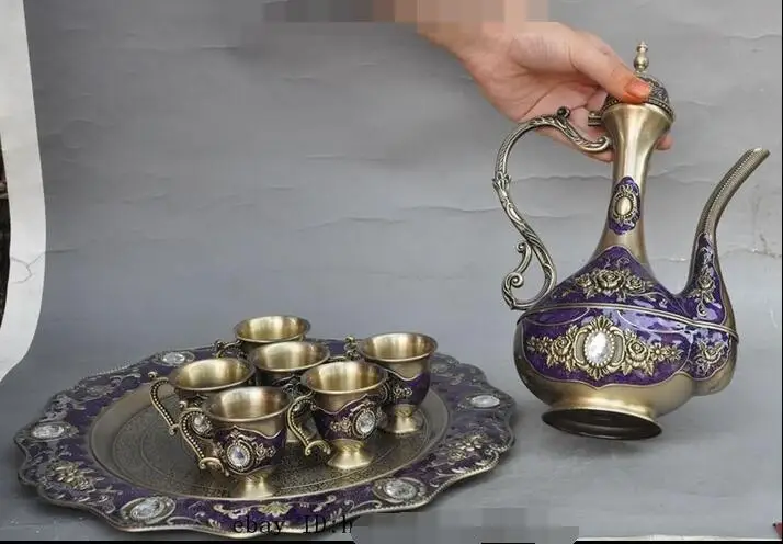 Китайская королевская Дворцовая медная перегородчатая эмаль с цветочной