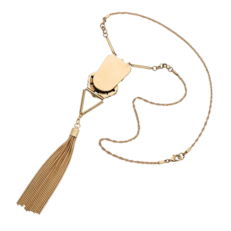 Оптовая цена акриловый цветок союзника Золотой тон Длинная кисточка подвеска