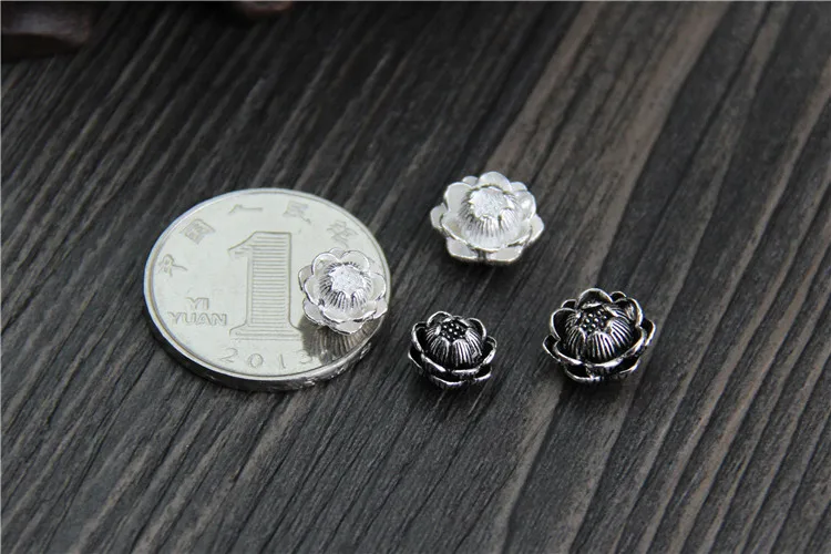 Authentic 925 Sterling Silver Color Charm Beads New Lotus Flower Bead Fit Bracelet Necklace Jewelry Gift For Woman