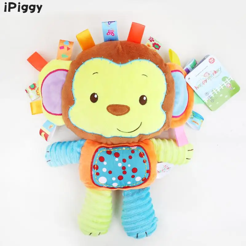IPiggy Baby 35 см плюшевая погремушка игрушки с животными ручная работа со звуком колокольчиков детская игрушка