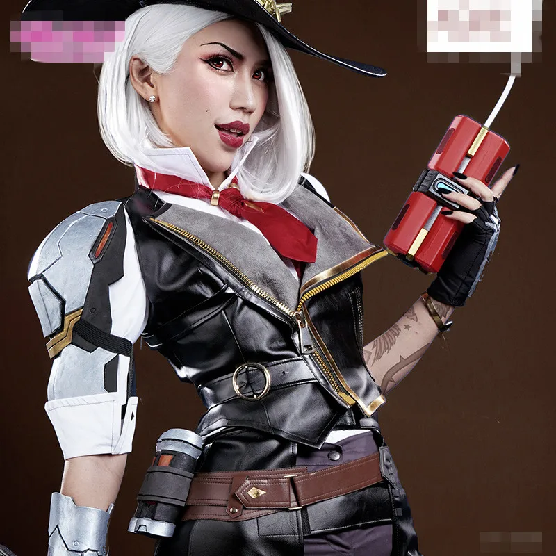 Аниме одежда Горячая игра OW Ashe Косплей костюмы боевые полный наборы A| |