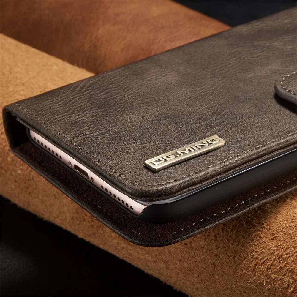 For iPhone 6 6s 7 8 Plus X Premium PU Leather Detachable 2 in 1 Multi-Functional Magnet Flip Wallet Card Slot w/ Back Cover Case | Мобильные