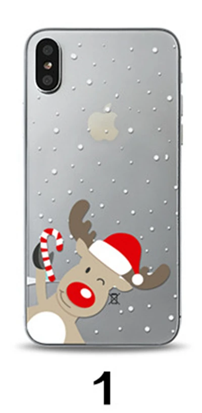 New painted Christmas mobile phone shell custom transparent TPU soft protective cover manufacturers wholesale for iphone 6 | Мобильные