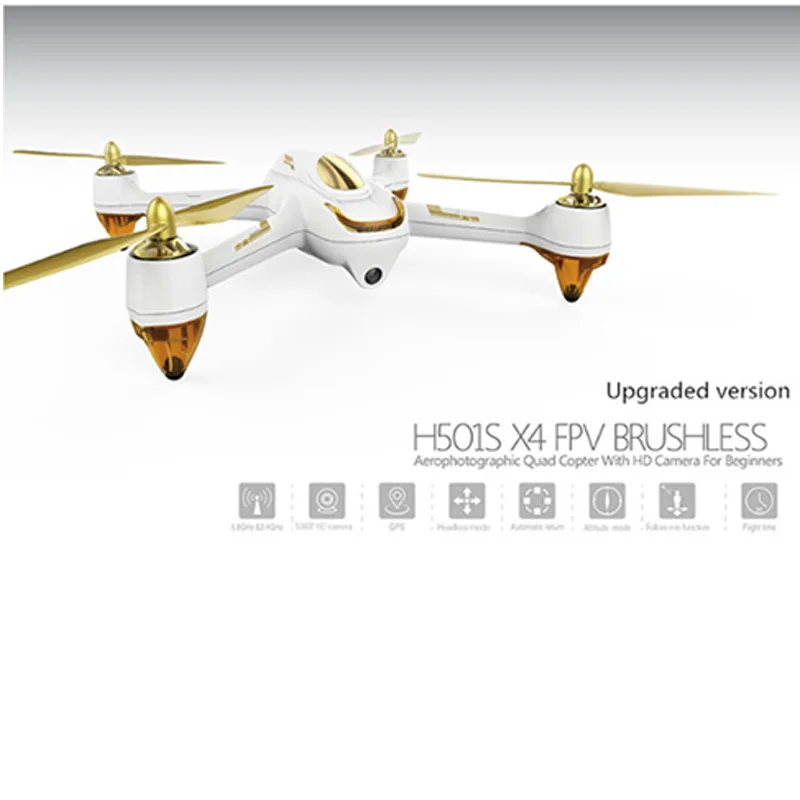 Оригинальный Радиоуправляемый Дрон Hubsan H501S X4 с камерой 1080P HD 5 8G FPV 10CH GPS режим