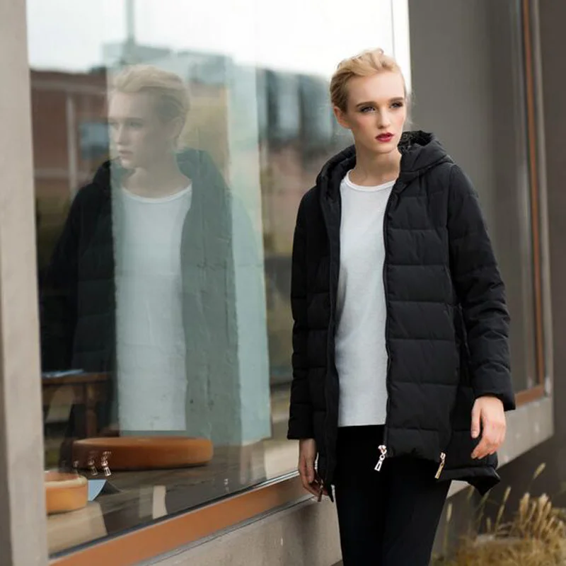 2018 зимняя куртка женская Новая модная парка Женская с капюшоном брендовая плюс