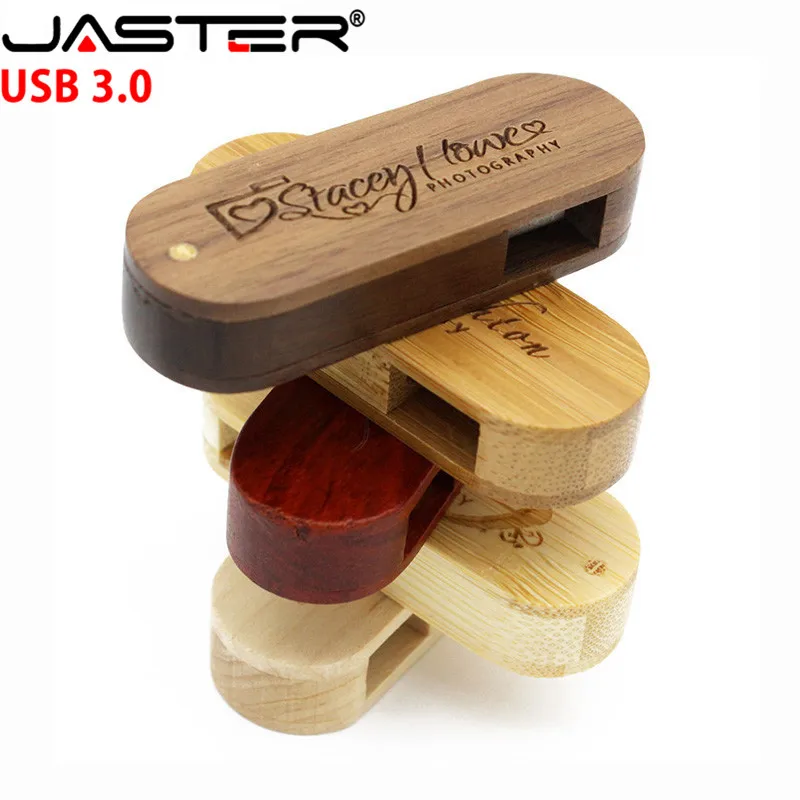 JASTER USB 3,0 деревянный логотип на заказ вращающийся деревянный USB флеш-накопитель Флешка карта памяти, Флеш накопитель 4GB16GB 32GB usb креативный