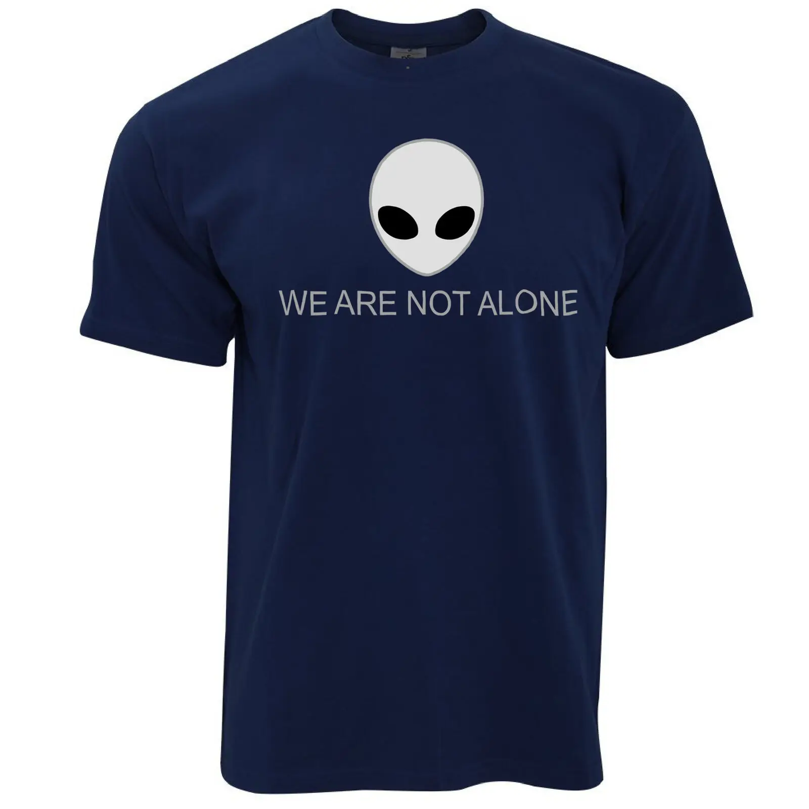 

Nerdy Alien Head T Shirt We Are Not Alone Slogan Geeky Iconic Sci Fi Ufo 2019 Fashion Solid Color Men T Shirt Sleeveless T Shirt